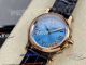 replica YF Factory Chopard Happy Sport diamond blue face rose gold black strap watch (3)_th.jpg